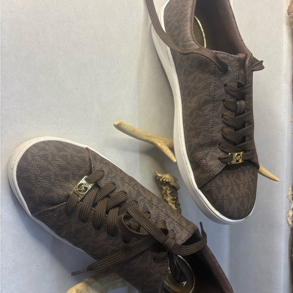 Michael Kors Brown Patterned Sneakers
